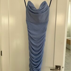 Never Worn - Michael Costello Strapless Light Blue Dress